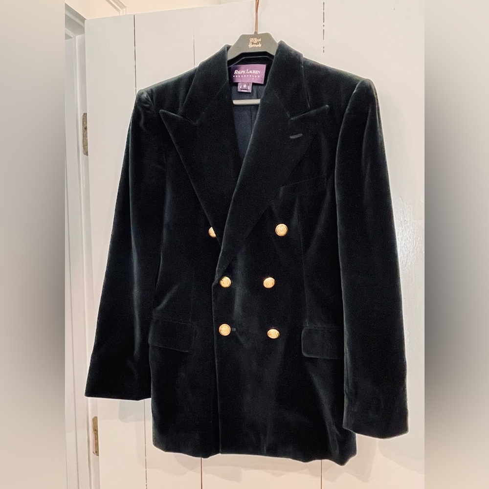 Ralph Lauren Collection Exquisite Double Breasted Velvet blazer
